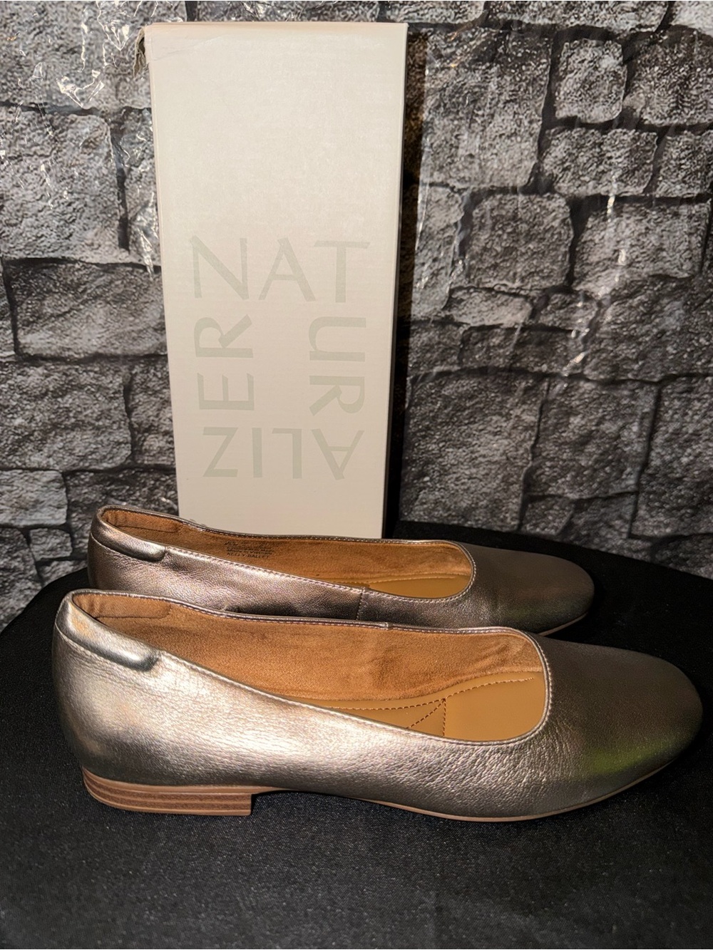 Naturalizer Metallic Leather Ballet Flats